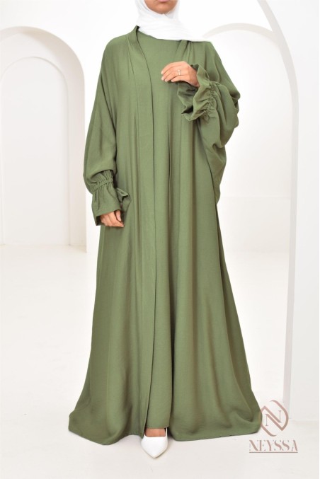 Ensemble 2 pièces effet lin, idéale hijabi girl, légère pour l'été