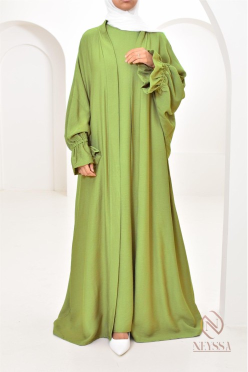 2-piece linen-effect set, ideal for hijabi girls, light for summer