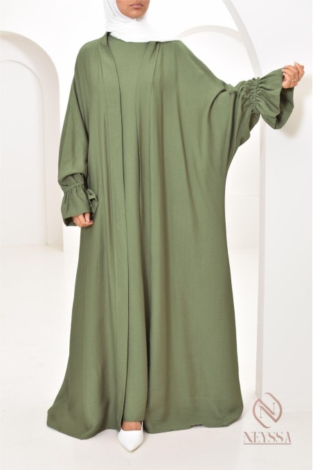 Ensemble 2 pièces effet lin, idéale hijabi girl, légère pour l'été