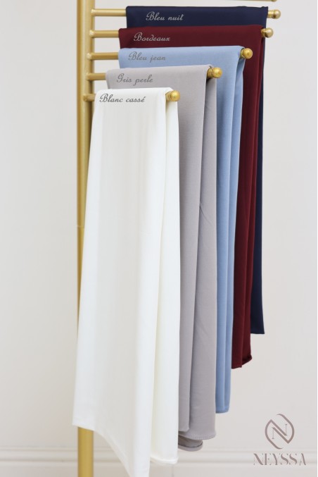 Hijab Liquid Jersey long pour femme voilée, tissu respirant