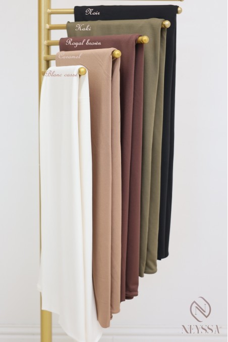 Hijab Liquid Jersey long pour femme voilée, tissu respirant