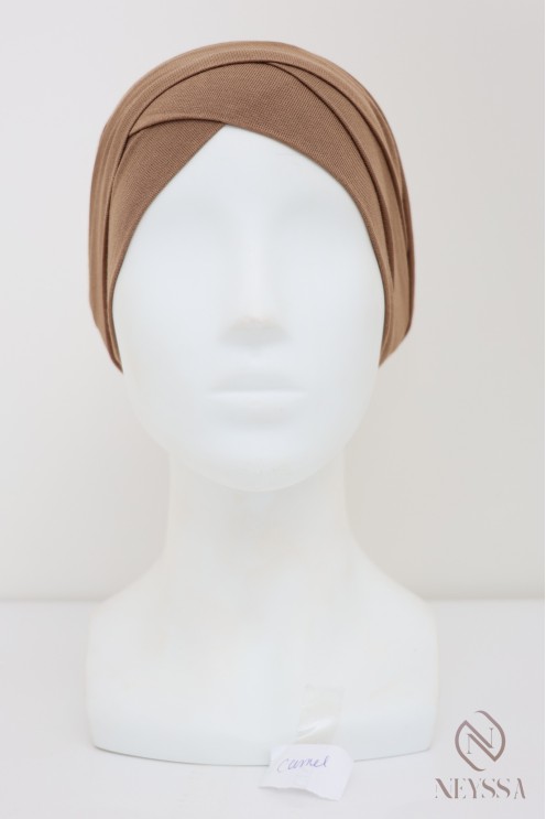 Turban croisé couvrir les cheveux, turban sous hijab, turban style