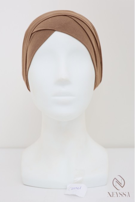 Turban croisé couvrir les cheveux, turban sous hijab, turban style