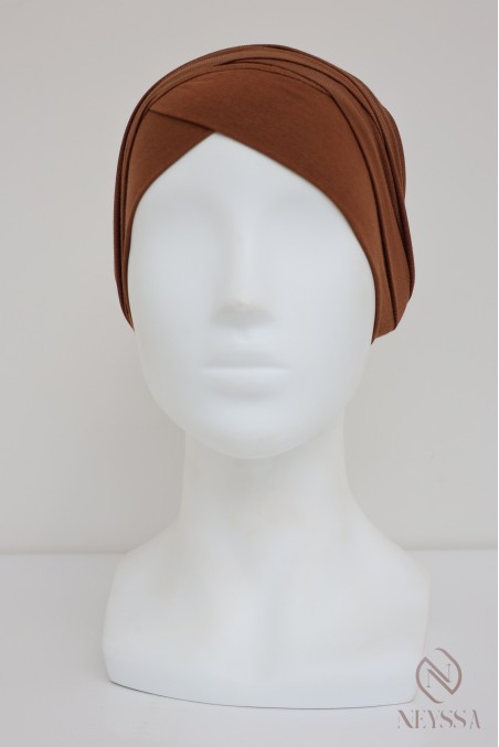 Turban croisé couvrir les cheveux, turban sous hijab, turban style