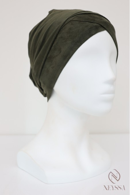 turban en suédine croisé, turban sous hijab, turban style turban mode