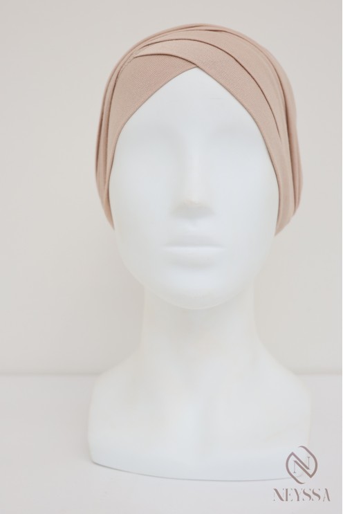 turban en suédine croisé, turban sous hijab, turban style turban mode