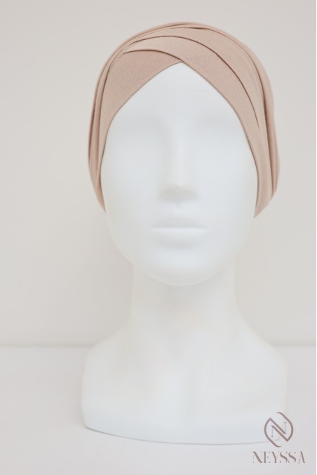 turban en suédine croisé, turban sous hijab, turban style turban mode