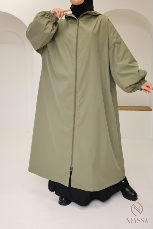 Extra lange Oversize-Jacke aus wasserabweisendem Stoff