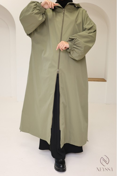 Extra lange Oversize-Jacke aus wasserabweisendem Stoff