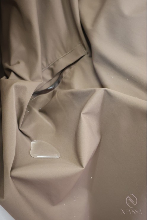 Brauner, wasserabweisender Poncho mit Reißverschluss, jilbabfreundlich