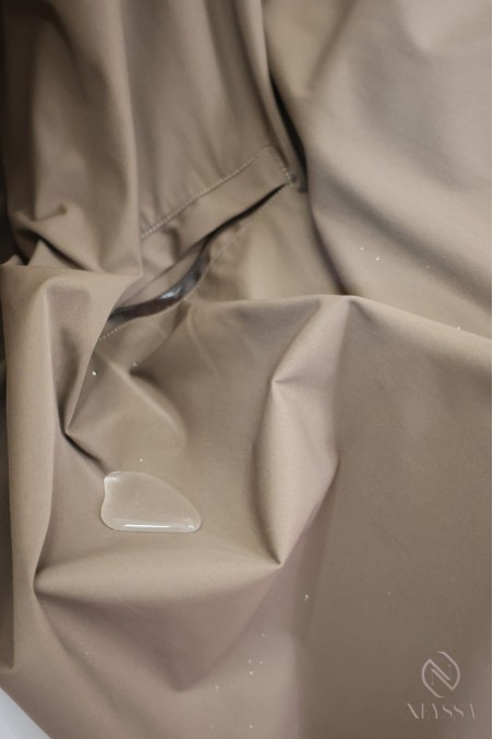 Brauner, wasserabweisender Poncho mit Reißverschluss, jilbabfreundlich