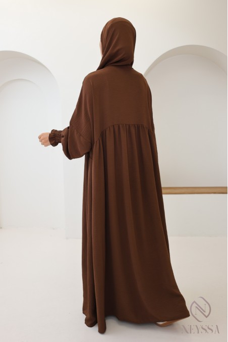 Abaya de prière hijab intégré en jazz, femme musulmane, ramadan 2025