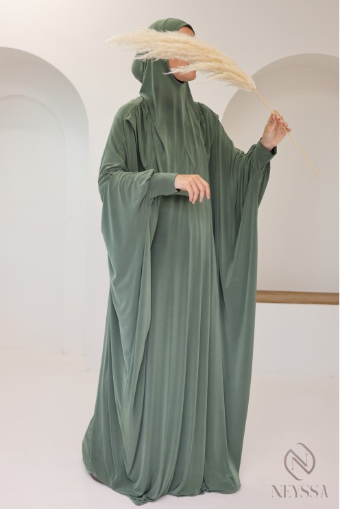 Robe de prière ample tenue de prière hijab intégré facile à enfiler