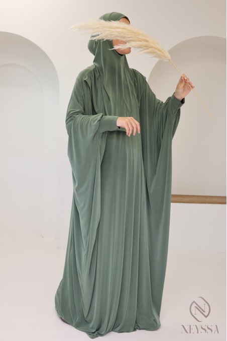 Robe de prière ample tenue de prière hijab intégré facile à enfiler