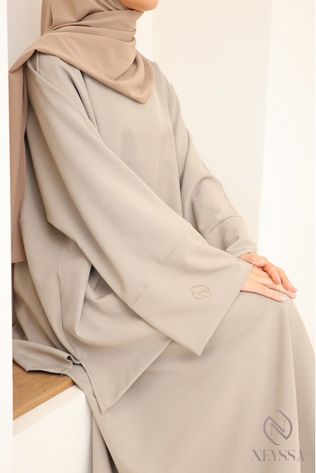 Ensemble 2 pièces taupe avec jupe longue + haut long