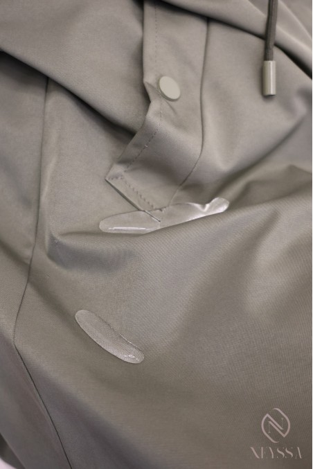 Mid-length khaki parka jacket with a straight cut, ideal for fall