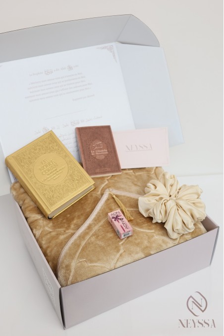 Geschenkset für Frauen mit Gebetsteppich aus Samt, ideal als Geschenk
