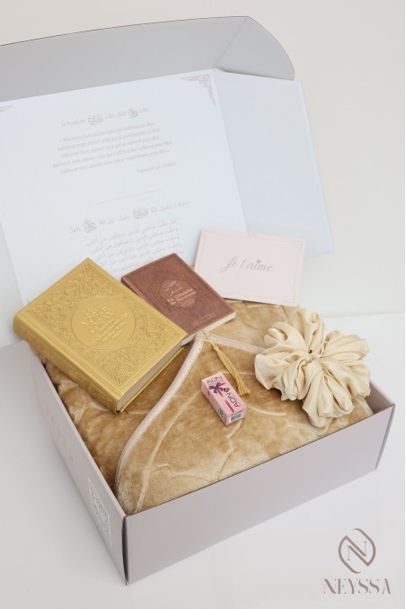 Geschenkset für Frauen mit Gebetsteppich aus Samt, ideal als Geschenk