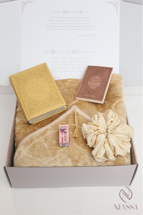 Geschenkset für Frauen mit Gebetsteppich aus Samt, ideal als Geschenk