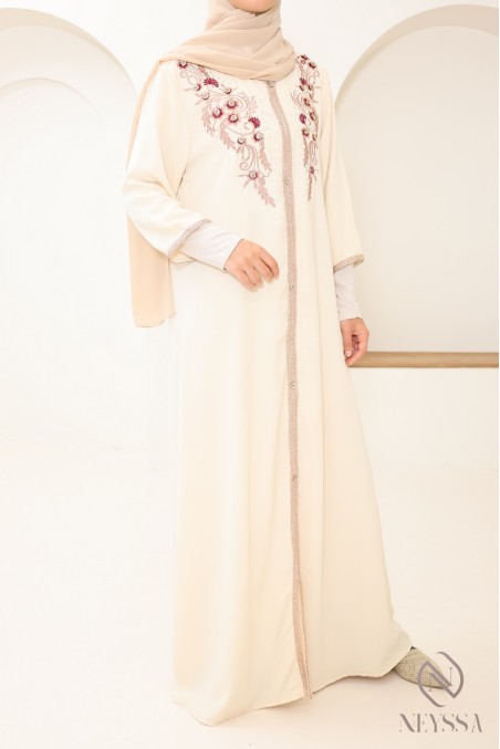 Gandoura pour maison avec sfifa et broderie pour femme hijabi tendance