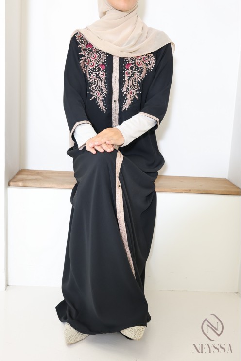 Gandoura for home wear with sfifa and embroidery trendy hijabi women