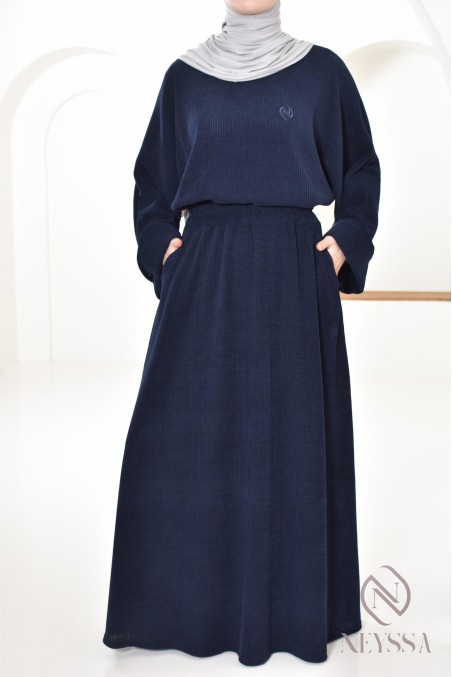 corduroy skirt set for veiled women, modest cut