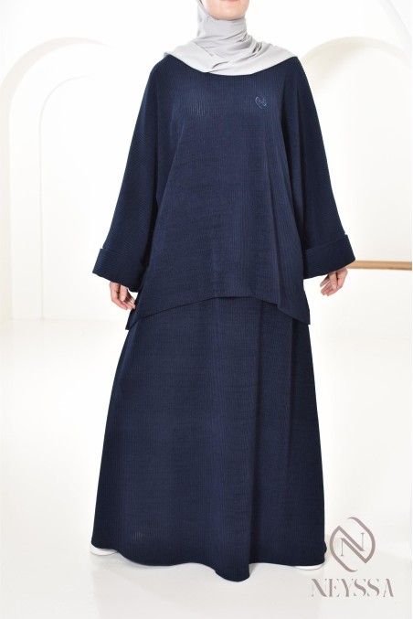 Ensemble aus Cordrock für verschleierte Frauen, bescheidener Schnitt.