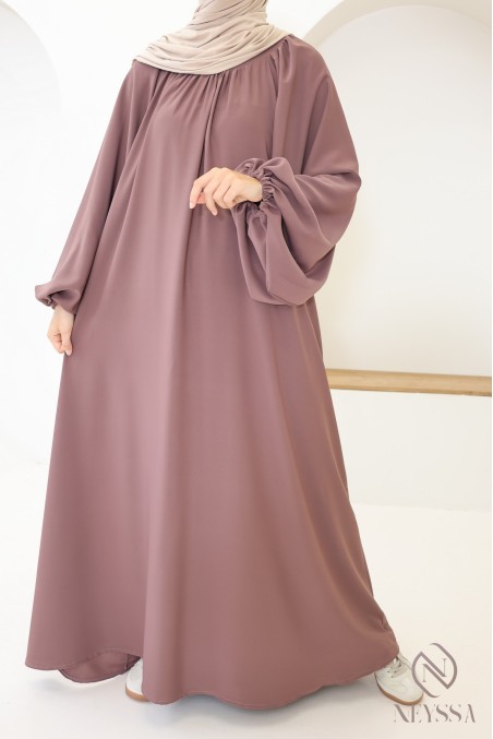 Ausgestellte Abaya mit Ballonärmeln und weitem Hijabi-Schnitt