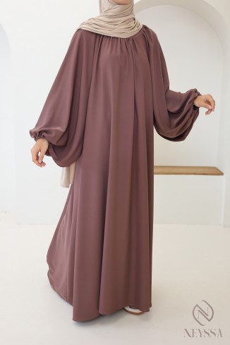 Ausgestellte Abaya mit Ballonärmeln und weitem Hijabi-Schnitt 2