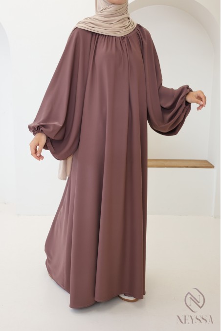 Ausgestellte Abaya mit Ballonärmeln und weitem Hijabi-Schnitt