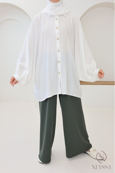 Weite Palazzo-Hose für Hijabi-Frauen aus trendiger Medina-Seide