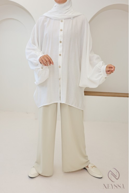 Pantalon palazzo coupe ample pour femme hijabi tendance soie de medine