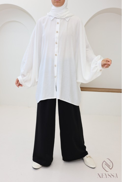 Pantalon palazzo coupe ample pour femme hijabi tendance soie de medine