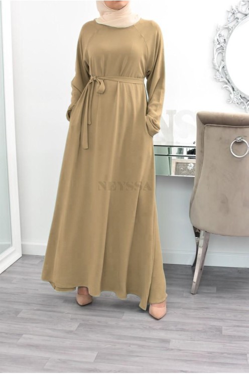 longue robe évasée musulmane mastour lfemme 1m80 ,longue robe évasée