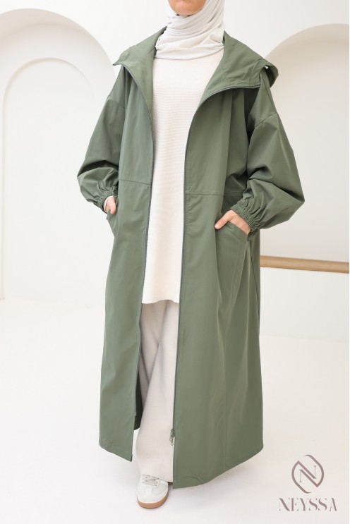 Parka manteau femme oversize moderne avec poches et grande capuches
