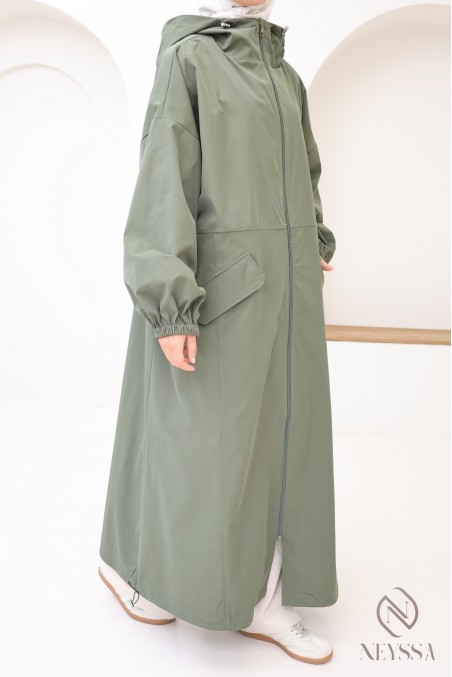 Parka manteau femme oversize moderne avec poches et grande capuches