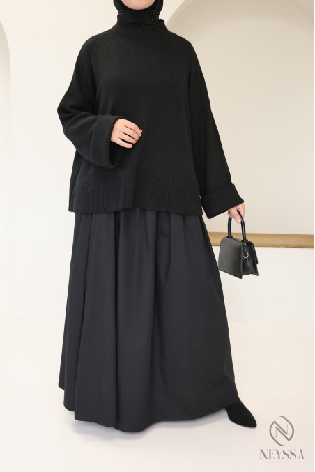 Pull en maille douce idéal pour l'hiver femme, manches revers