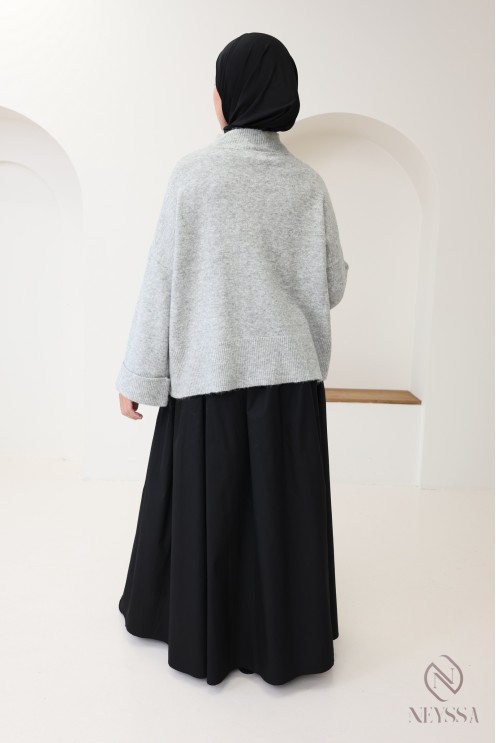 Pull en maille douce idéal pour l'hiver femme, manches revers