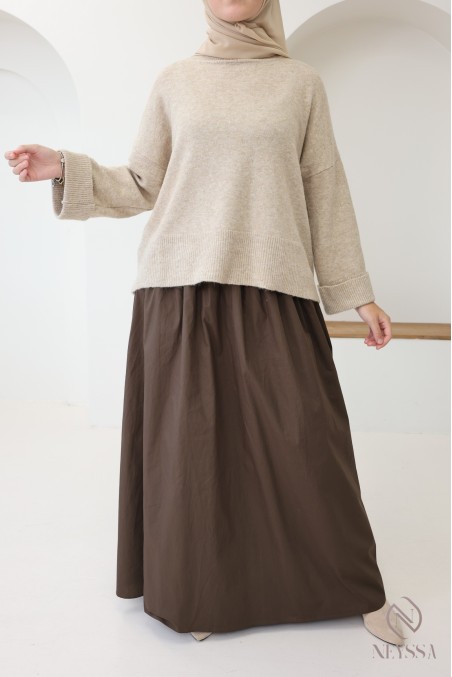 Weicher Strickpullover, ideal für den Winter, mit Umschlagärmeln