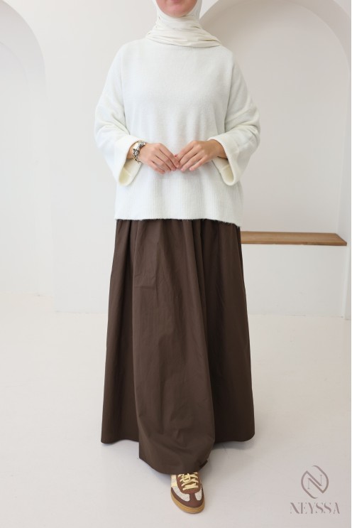 Pull en maille douce idéal pour l'hiver femme, manches revers