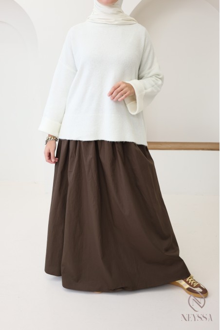 Pull en maille douce idéal pour l'hiver femme, manches revers