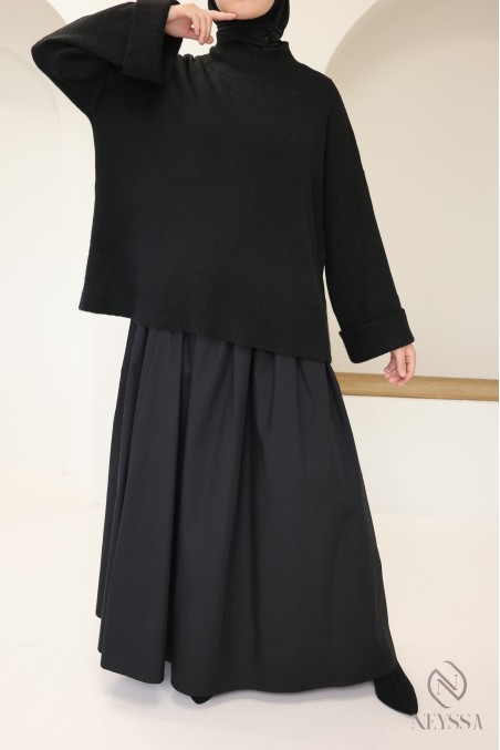 Pull en maille douce idéal pour l'hiver femme, manches revers