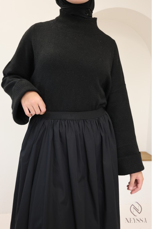 Jupe longue en coton coupe évasée  pour femme voilée