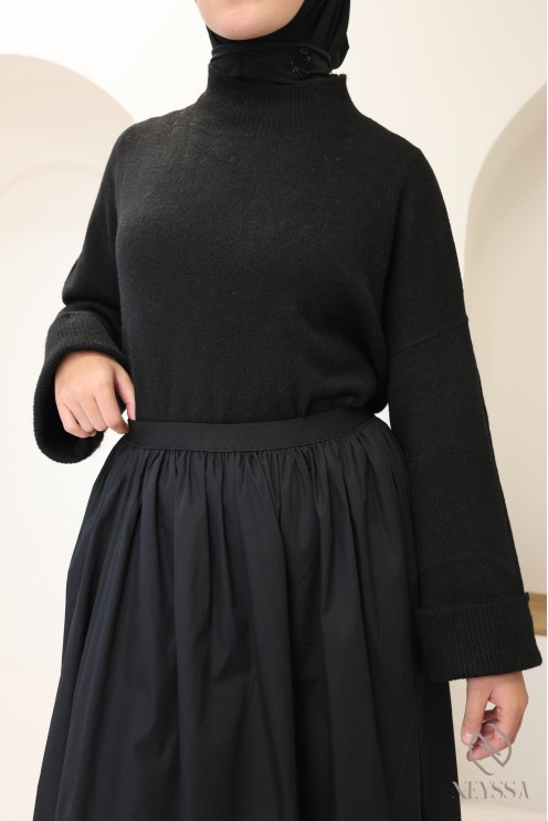 Jupe longue en coton coupe évasée  pour femme voilée