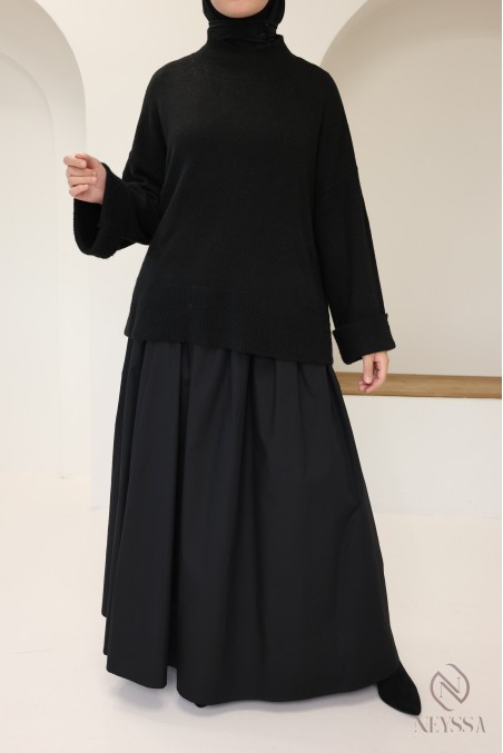 Jupe longue en coton coupe évasée  pour femme voilée