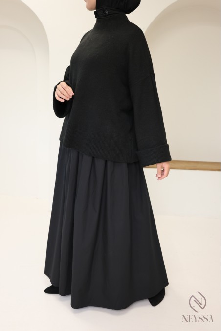 Jupe longue en coton coupe évasée  pour femme voilée