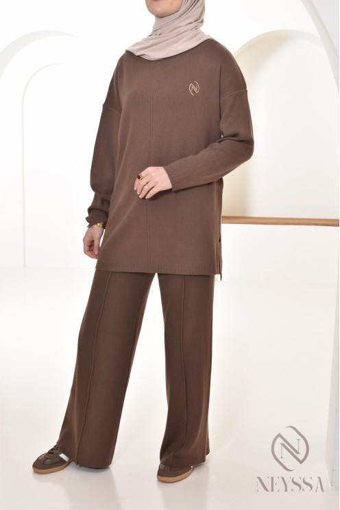 2-piece woven knit sweater and pants set, Neyssa Confection