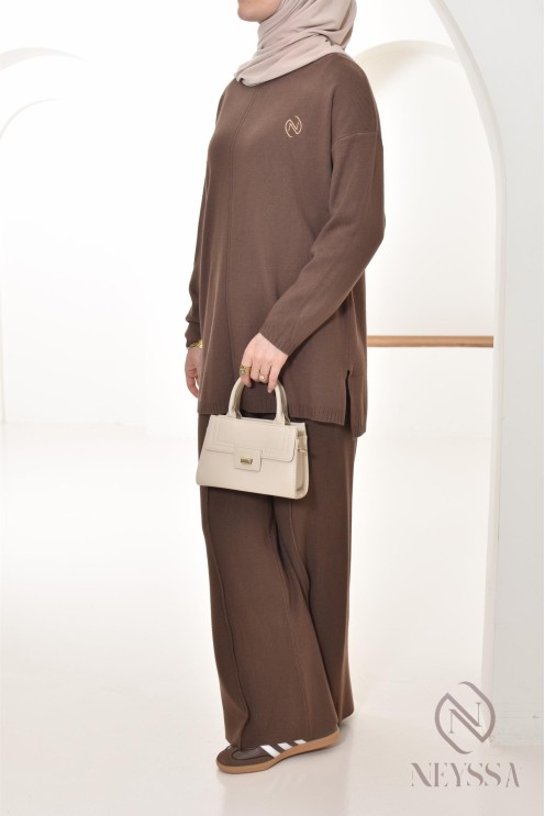 2-piece woven knit sweater and pants set, Neyssa Confection