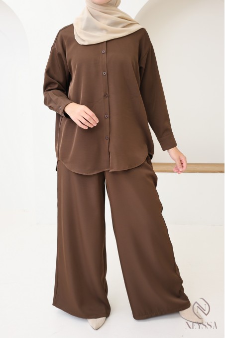 Weite Hose im fließenden Culotte-Stil für trendbewusste Hijabi-Frauen