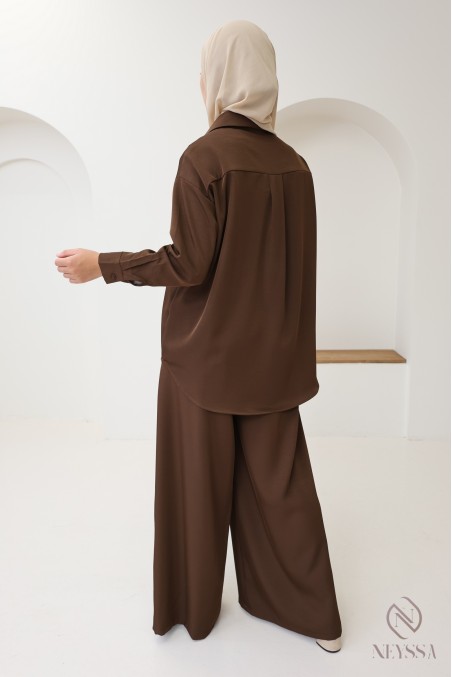 Weite Hose im fließenden Culotte-Stil für trendbewusste Hijabi-Frauen